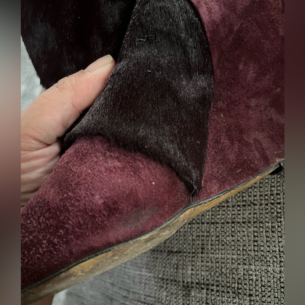 Isabel Marant Women’s Suede Fur Lazio Wedge Boots Sz 38 US Sz 7 - Picture 8 of 16